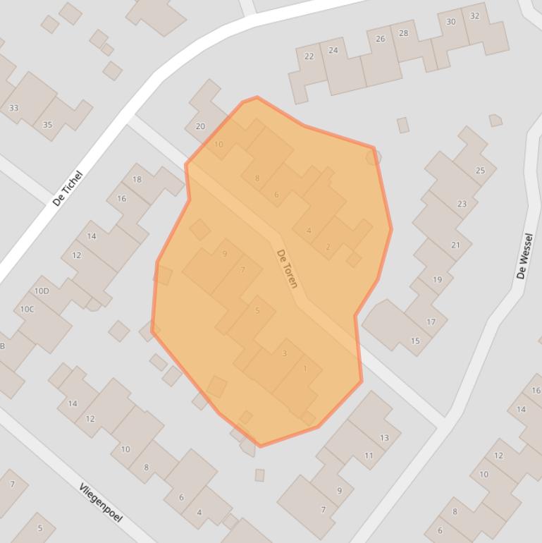 Kaart van postcodegebied 6374NH.