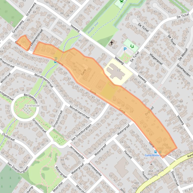 Kaart van postcodegebied 6374NM.