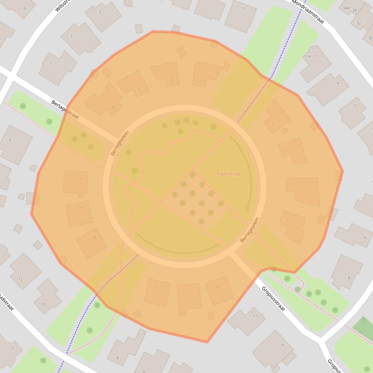 Kaart van postcodegebied 6374PC.