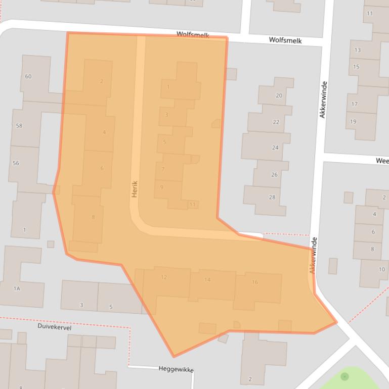 Kaart van postcodegebied 6374RJ.
