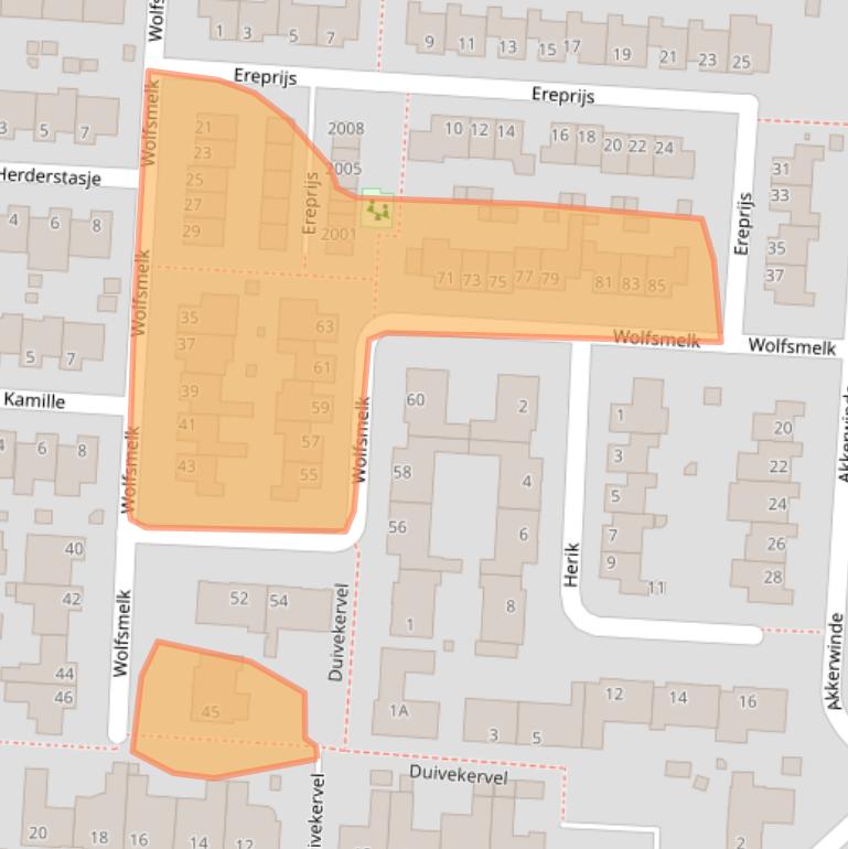 Kaart van postcodegebied 6374RM.