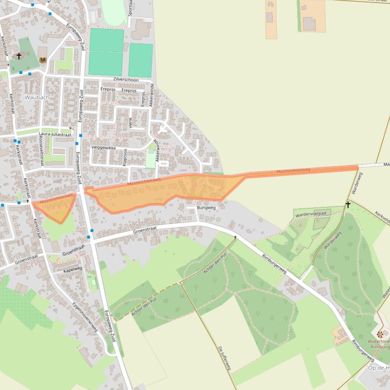 Kaart van postcodegebied 6374RZ.