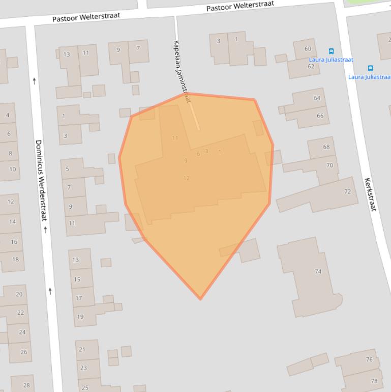 Kaart van postcodegebied 6374SB.