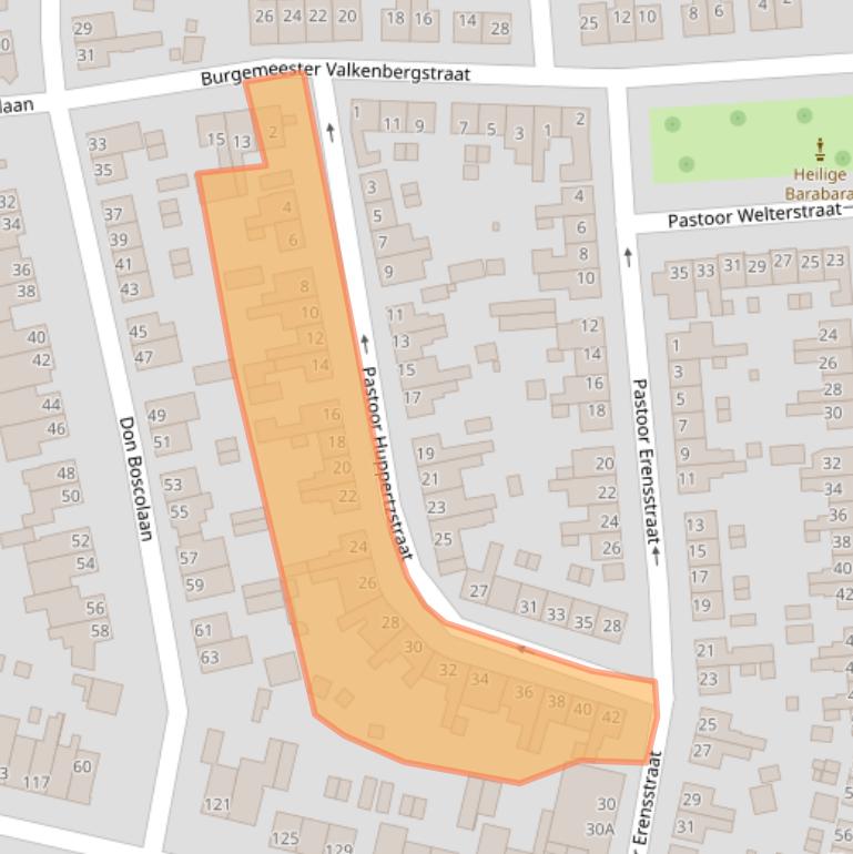 Kaart van postcodegebied 6374SZ.