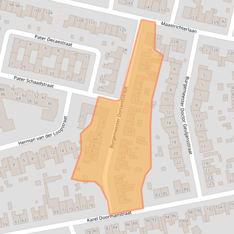 Kaart van postcodegebied 6374TN.