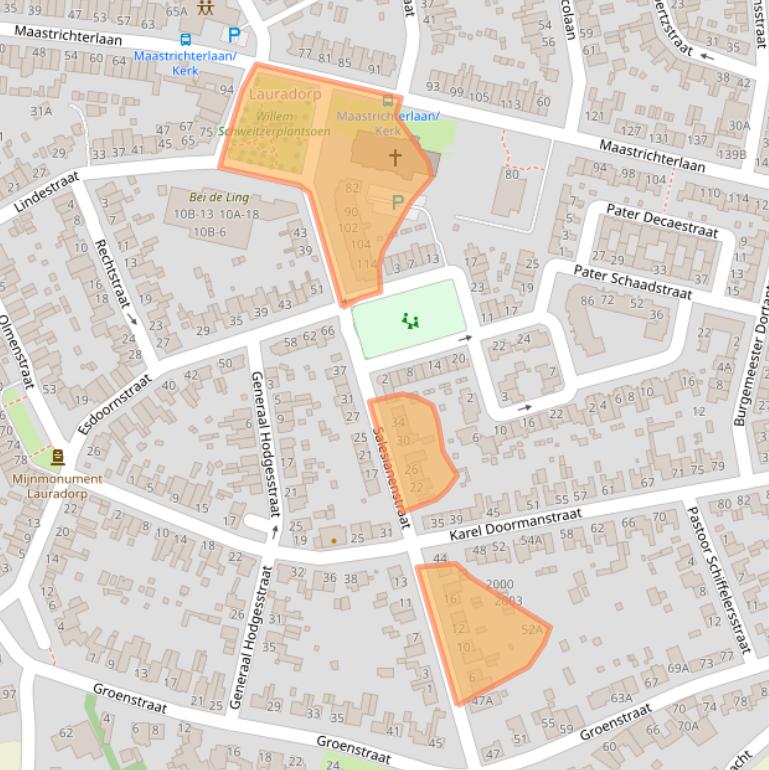 Kaart van postcodegebied 6374TZ.