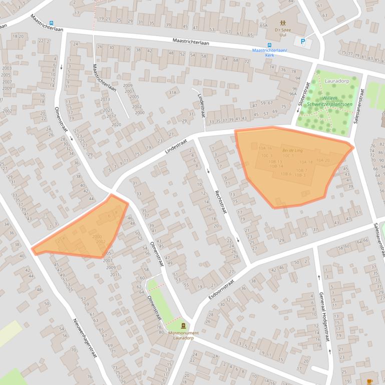Kaart van postcodegebied 6374XE.