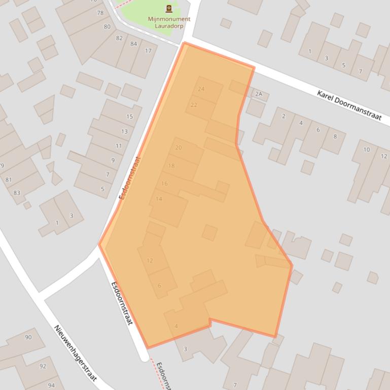 Kaart van postcodegebied 6374XL.