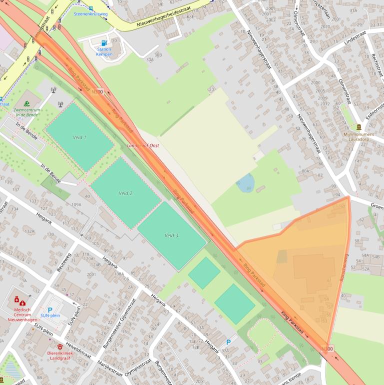 Kaart van postcodegebied 6374XW.