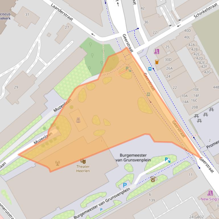 Kaart van postcodegebied 6411AC.