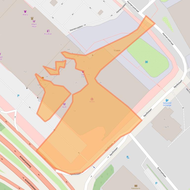 Kaart van postcodegebied 6411AX.