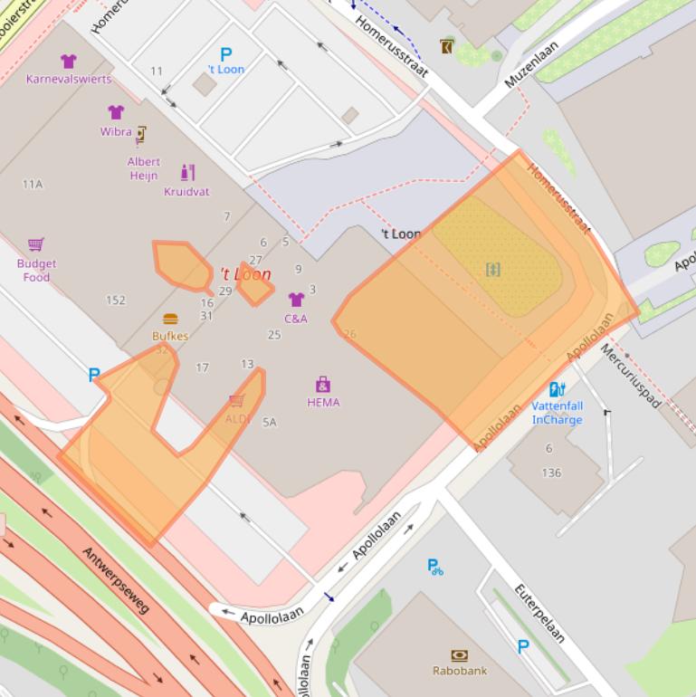 Kaart van postcodegebied 6411BB.