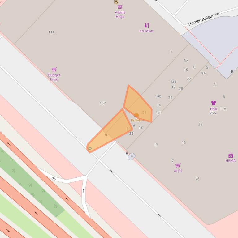 Kaart van postcodegebied 6411BC.