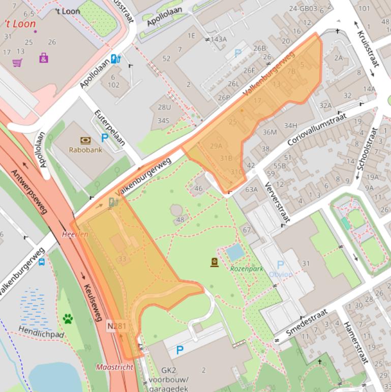 Kaart van postcodegebied 6411BM.