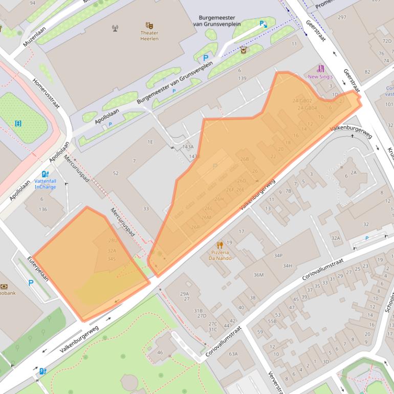 Kaart van postcodegebied 6411BN.