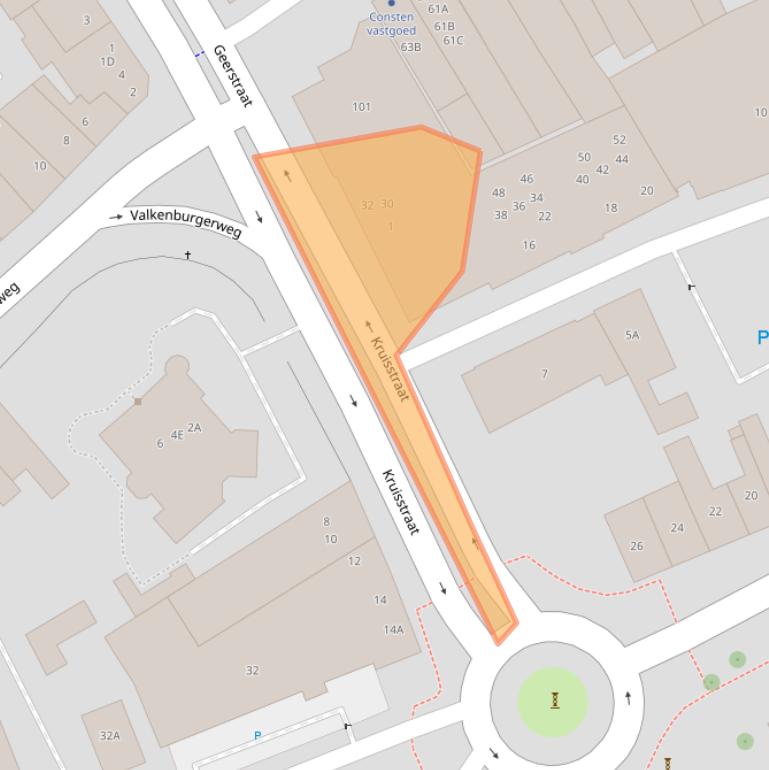 Kaart van postcodegebied 6411BP.