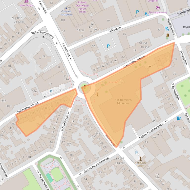 Kaart van postcodegebied 6411CA.