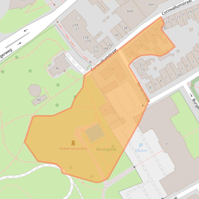 Kaart van postcodegebied 6411CB.