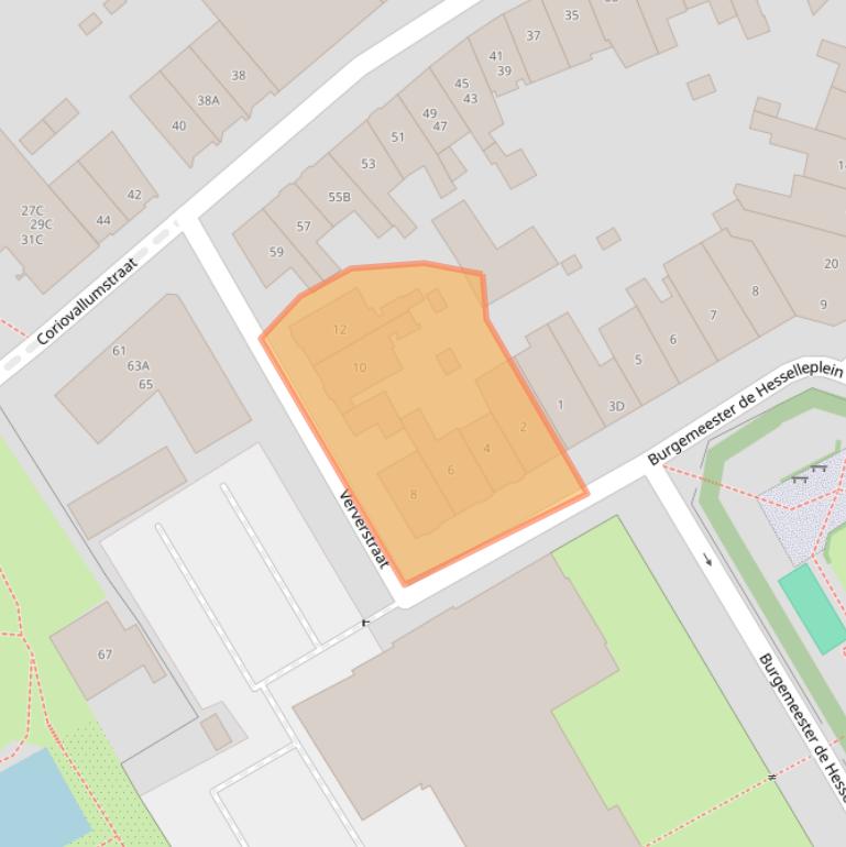 Kaart van postcodegebied 6411CE.