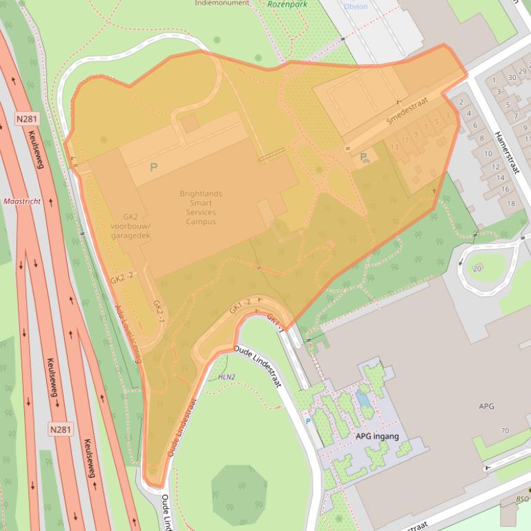 Kaart van postcodegebied 6411CR.