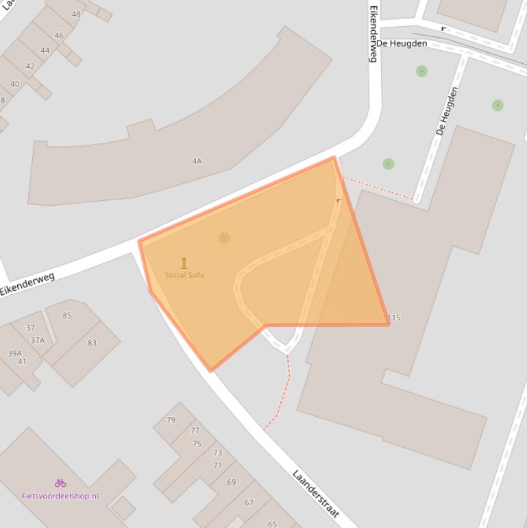 Kaart van postcodegebied 6411DM.