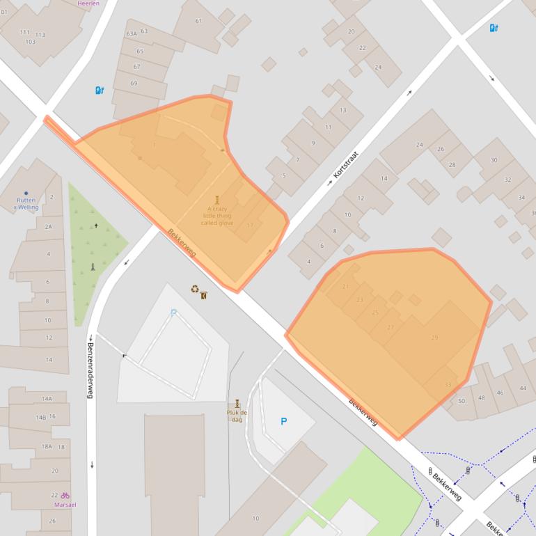 Kaart van postcodegebied 6411EG.