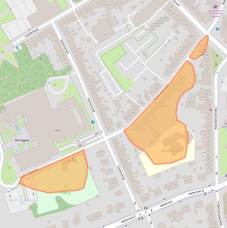 Kaart van postcodegebied 6411EH.