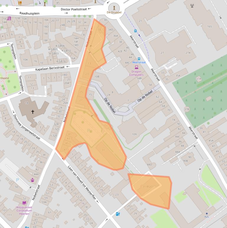 Kaart van postcodegebied 6411EK.