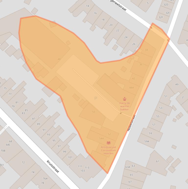 Kaart van postcodegebied 6411EP.