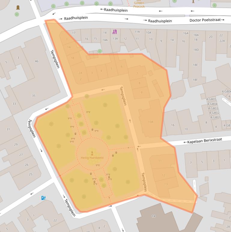 Kaart van postcodegebied 6411ES.