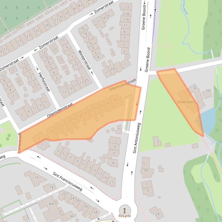 Kaart van postcodegebied 6411GK.