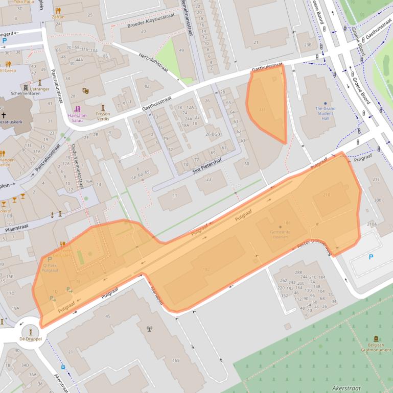 Kaart van postcodegebied 6411GT.