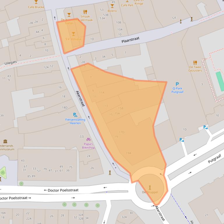 Kaart van postcodegebied 6411GV.