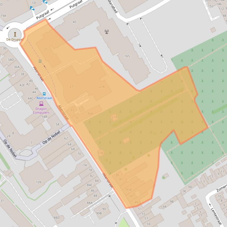 Kaart van postcodegebied 6411GW.