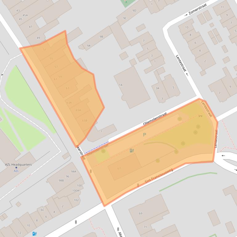 Kaart van postcodegebied 6411GX.