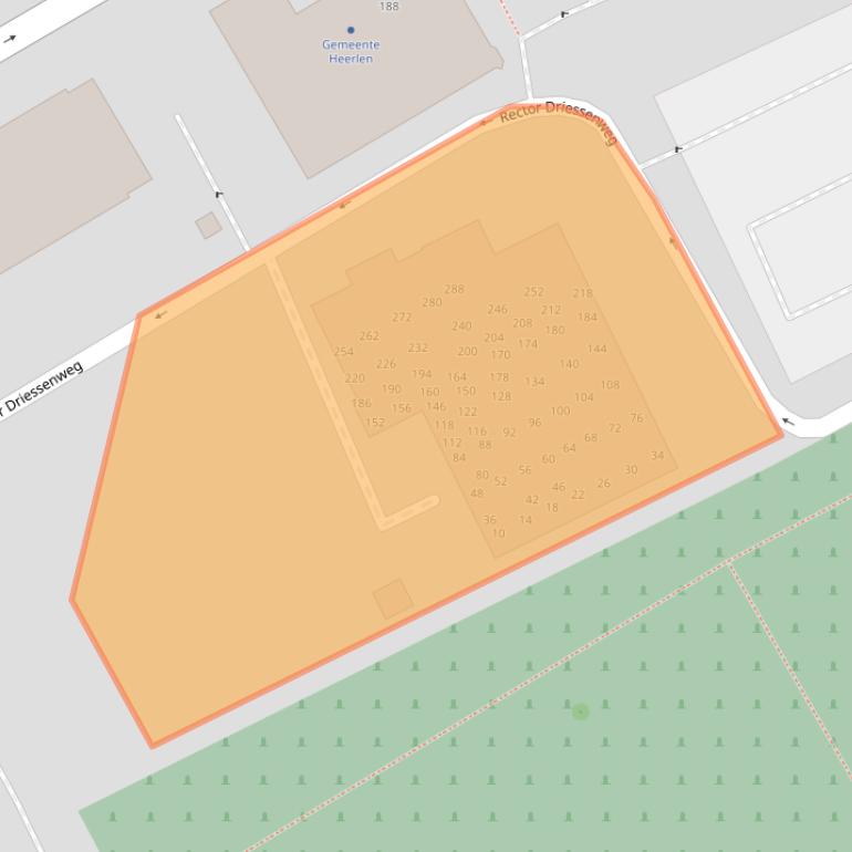 Kaart van postcodegebied 6411GZ.