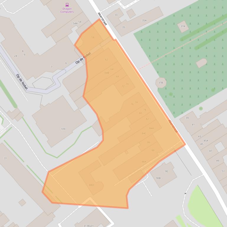 Kaart van postcodegebied 6411HC.