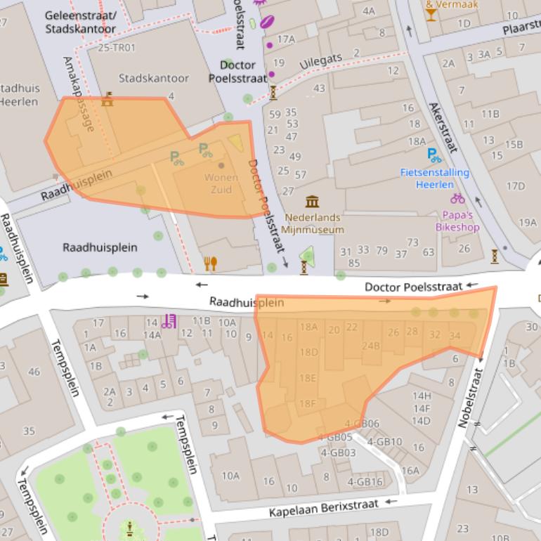 Kaart van postcodegebied 6411HH.