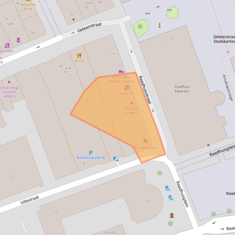 Kaart van postcodegebied 6411HN.