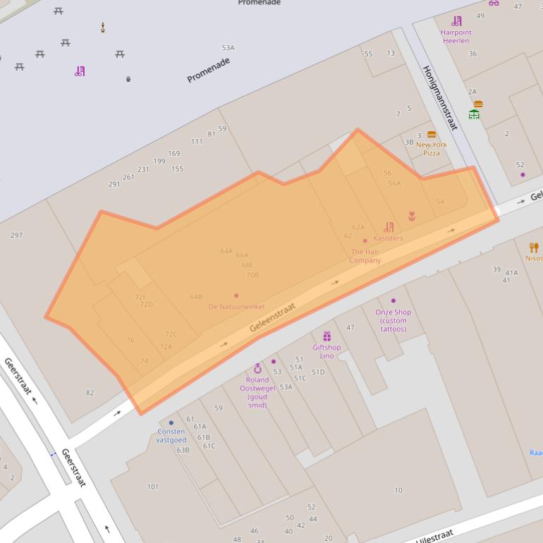 Kaart van postcodegebied 6411HT.