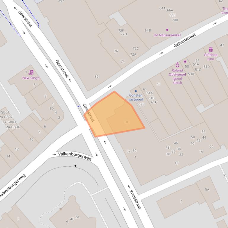 Kaart van postcodegebied 6411HX.