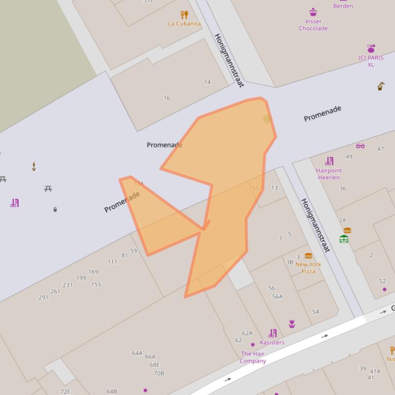 Kaart van postcodegebied 6411JC.