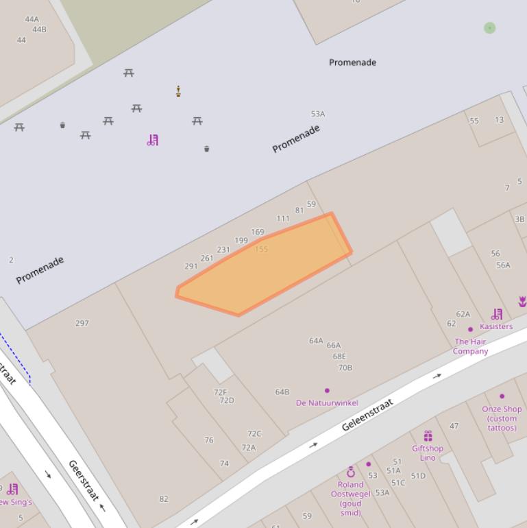 Kaart van postcodegebied 6411JE.