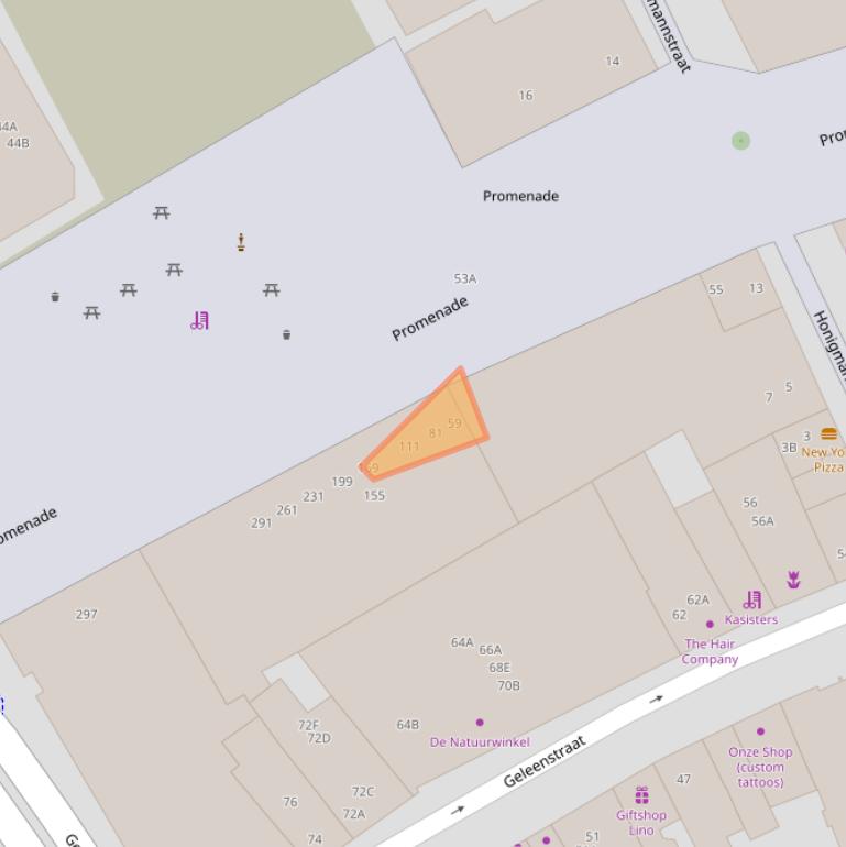 Kaart van postcodegebied 6411JG.