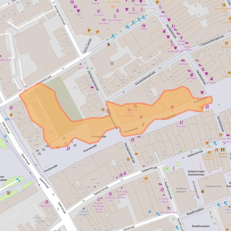 Kaart van postcodegebied 6411JK.