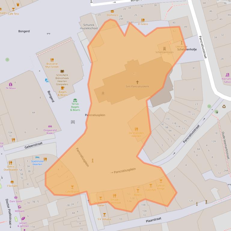 Kaart van postcodegebied 6411JZ.