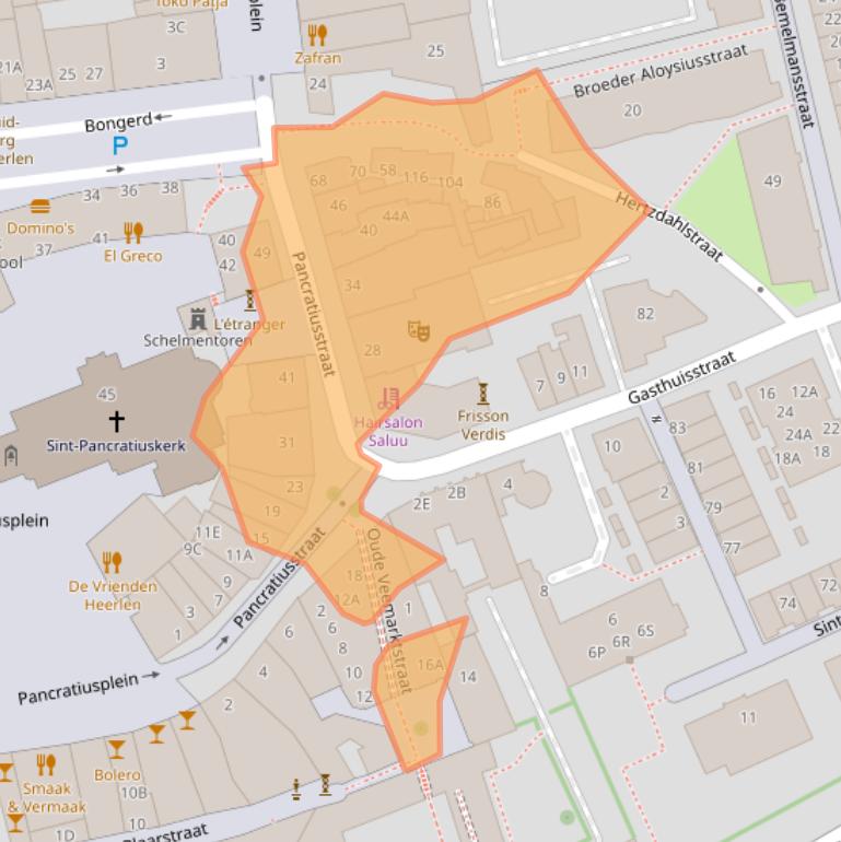 Kaart van postcodegebied 6411KC.