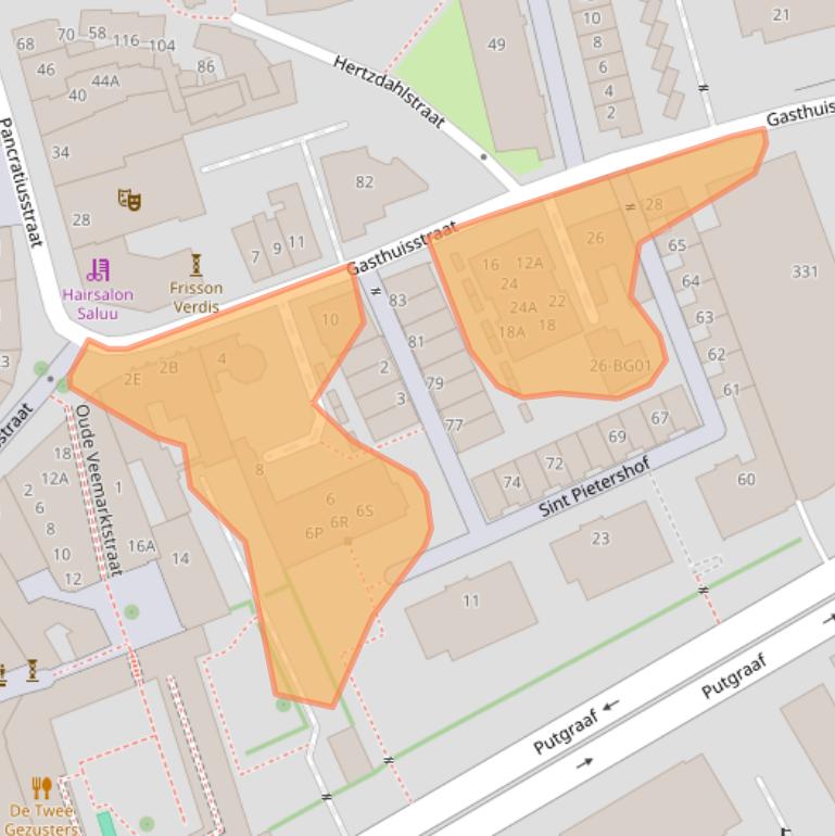 Kaart van postcodegebied 6411KE.