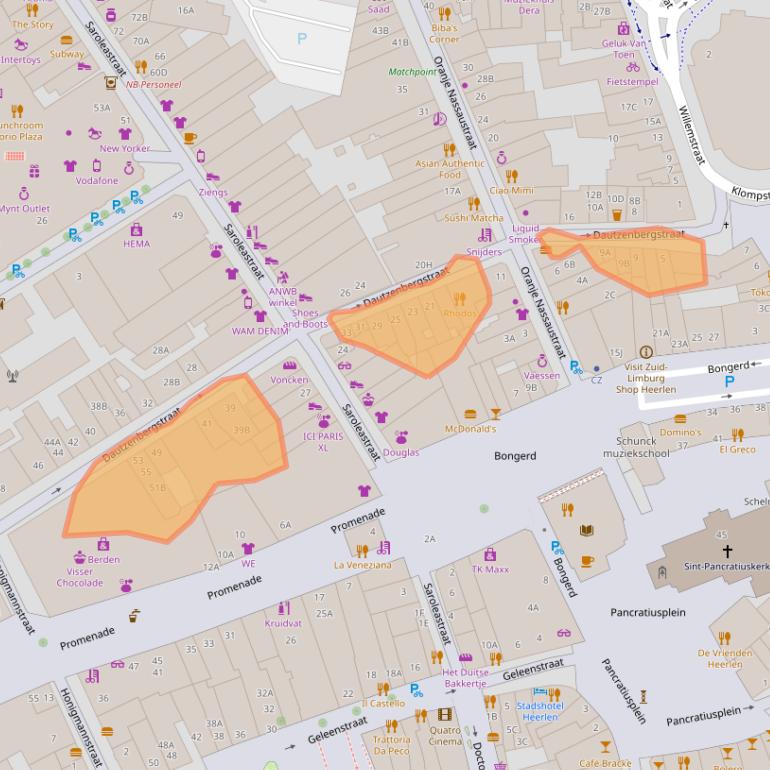 Kaart van postcodegebied 6411LA.