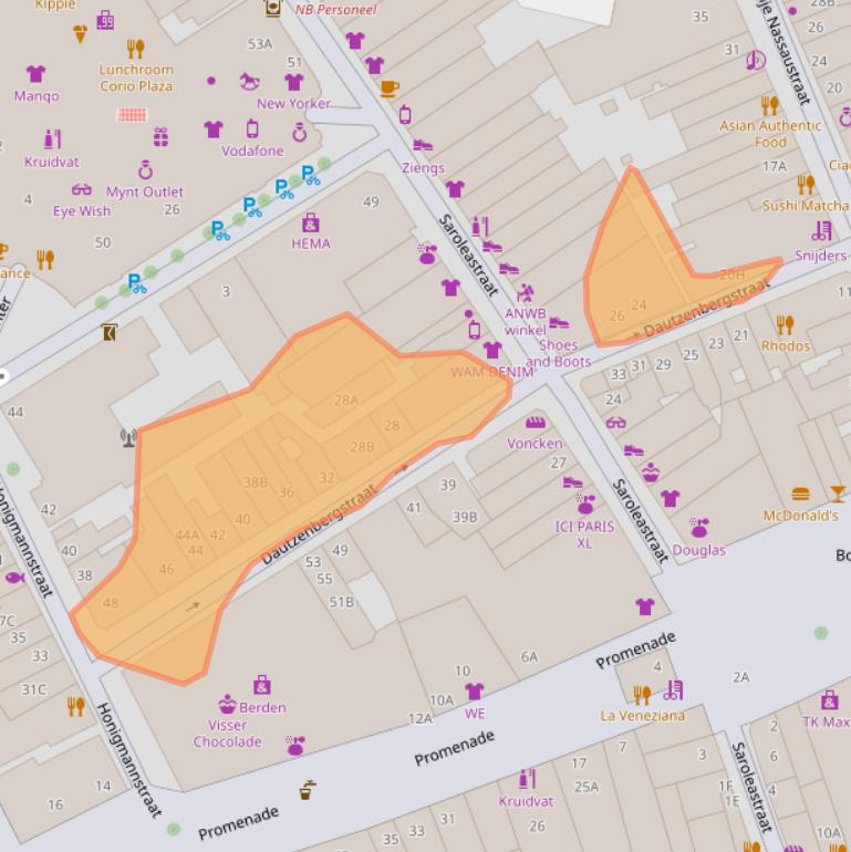 Kaart van postcodegebied 6411LC.